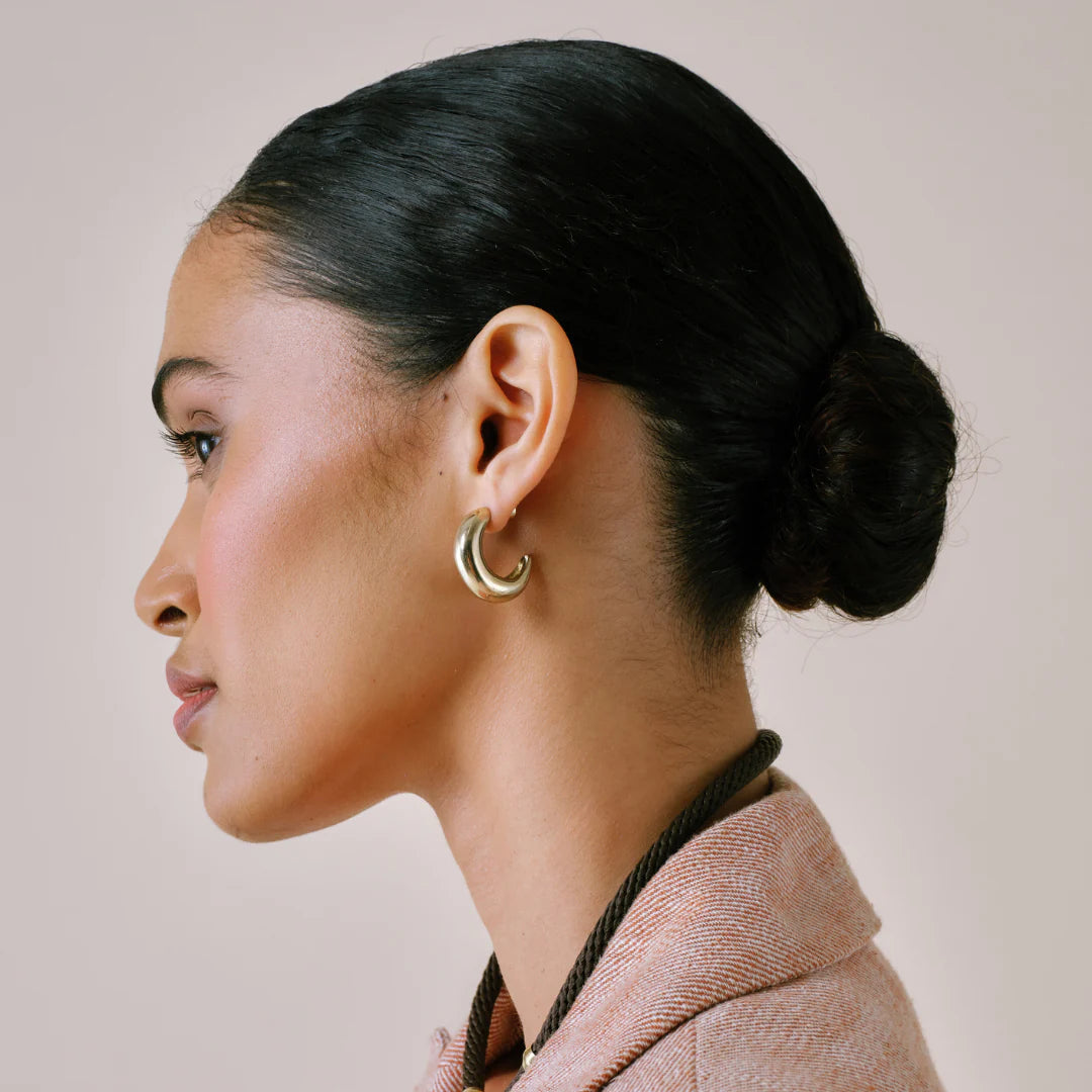 PICHULIK Crescent Hoop Earrings Brass