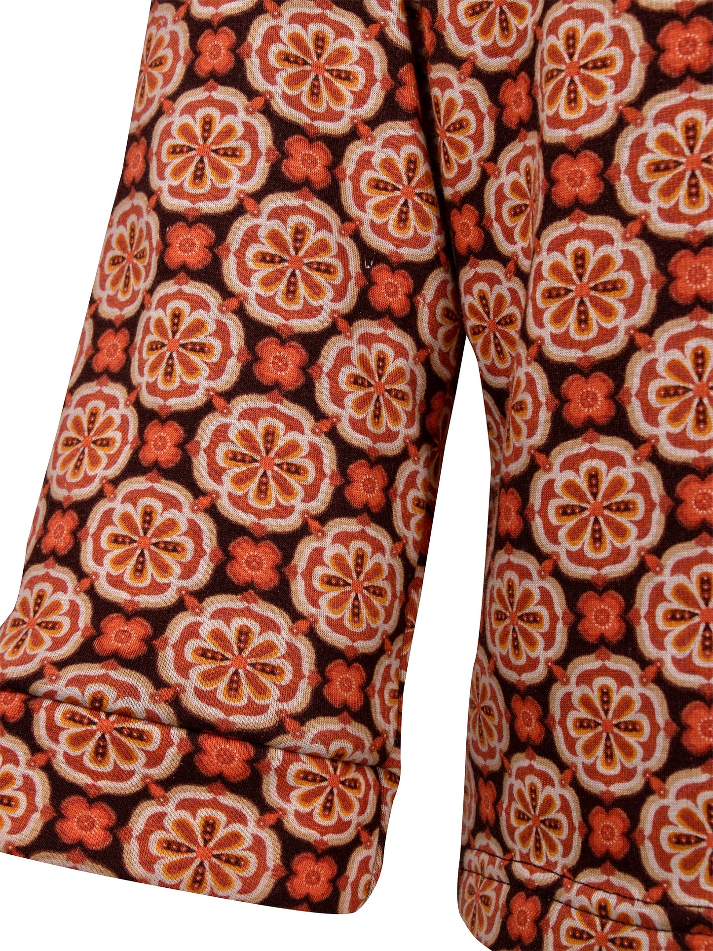 Burnt Orange Flower Sweater