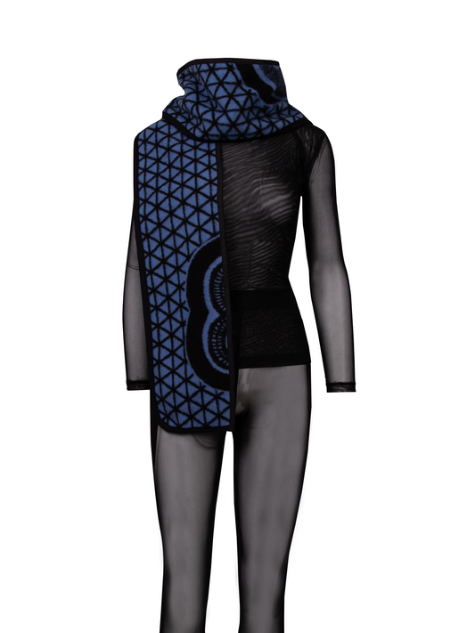 GUILLOTINE Blue / Black Basotho Scarf