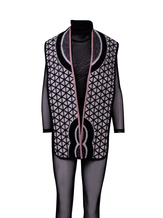 GUILLOTINE White / Black Basotho Scarf