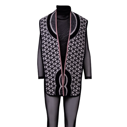 GUILLOTINE White / Black Basotho Scarf