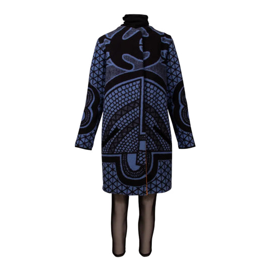 GUILLOTINE Blue / Black Basotho Blanket Coat