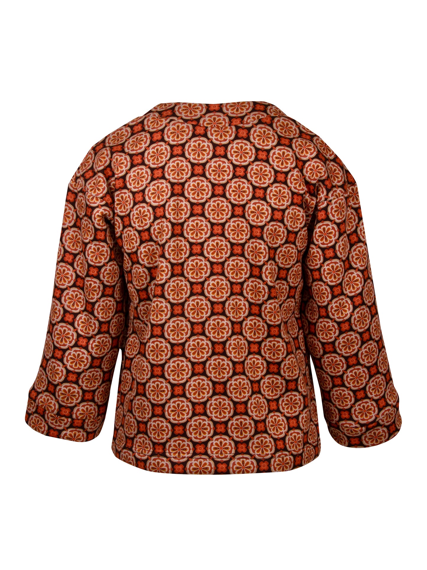 Burnt Orange Flower Sweater