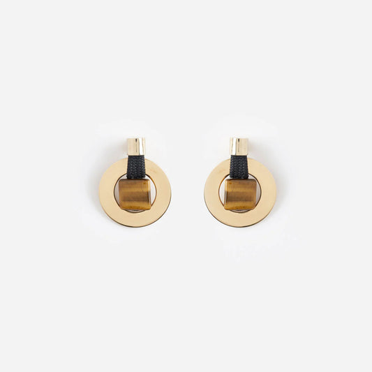 PICHULIK | Kimiya Earrings Black Tigers Eye