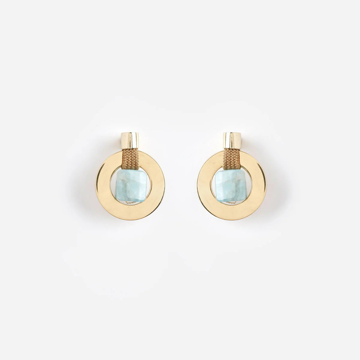 PICHULIK | Kimiya Earrings Khaki Aquamarine