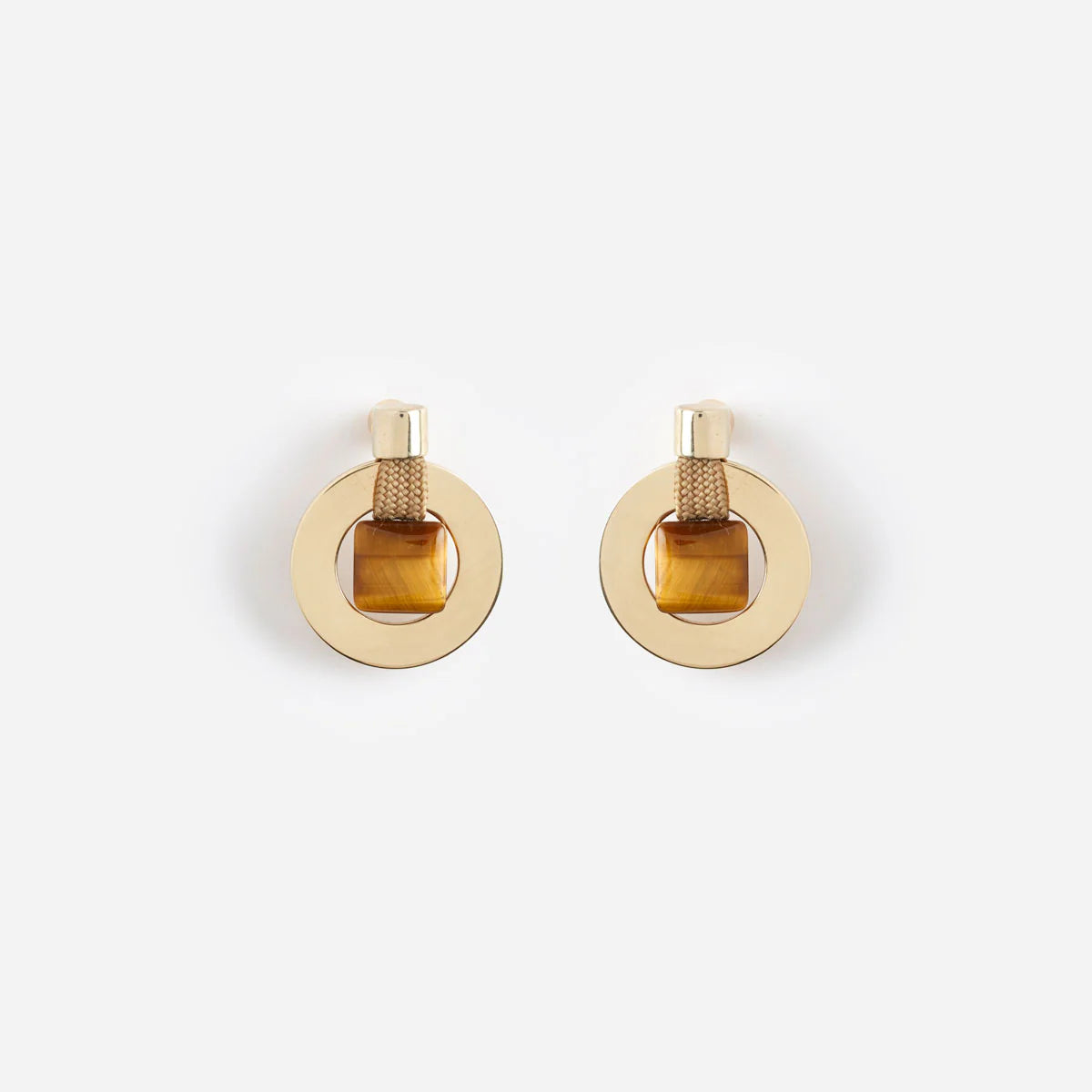 PICHULIK | Kimiya Earrings Khaki Tigers Eye
