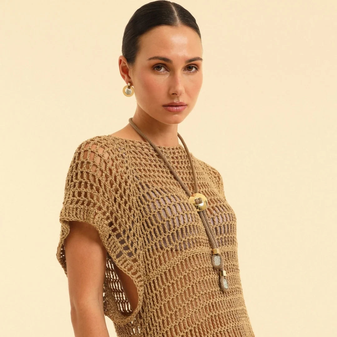 PICHULIK | Lacuna Pendant Beige Tigers eye