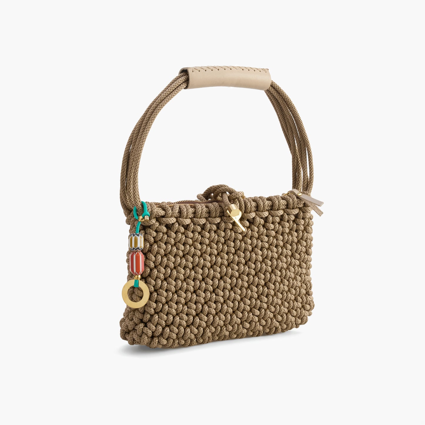 PICHULIK| Chevron Bag Charm Mustard