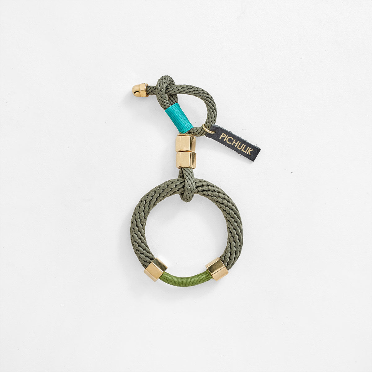 PICHULIK | Moremi Keyring Olive Fern Aqua