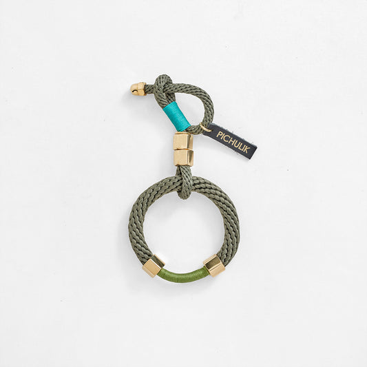 PICHULIK | Moremi Keyring Olive Fern Aqua