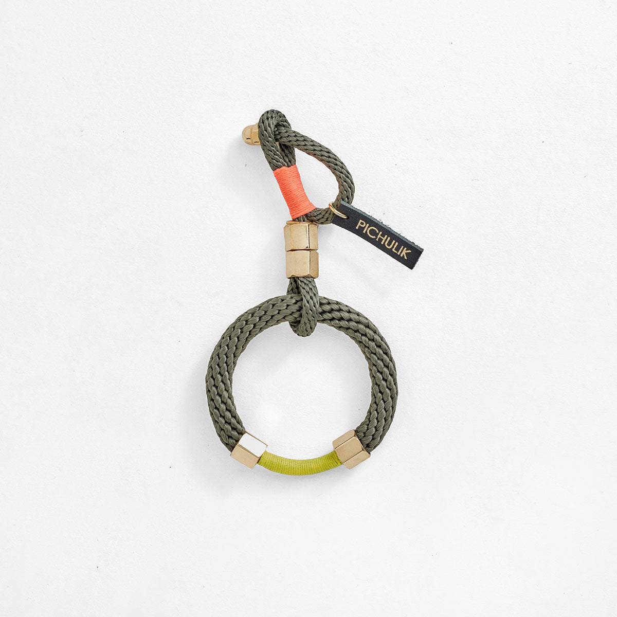 PICHULIK | Moremi Keyring Olive Yellow Pink