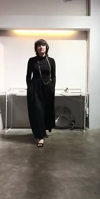 GUILLOTINE Gathered Linen Maxi Skirt