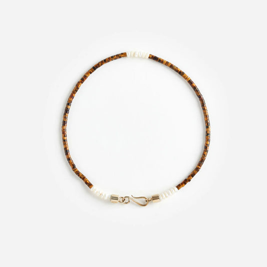 PICHULIK | Rosa Beaded Necklace Pearl Tigers Eye