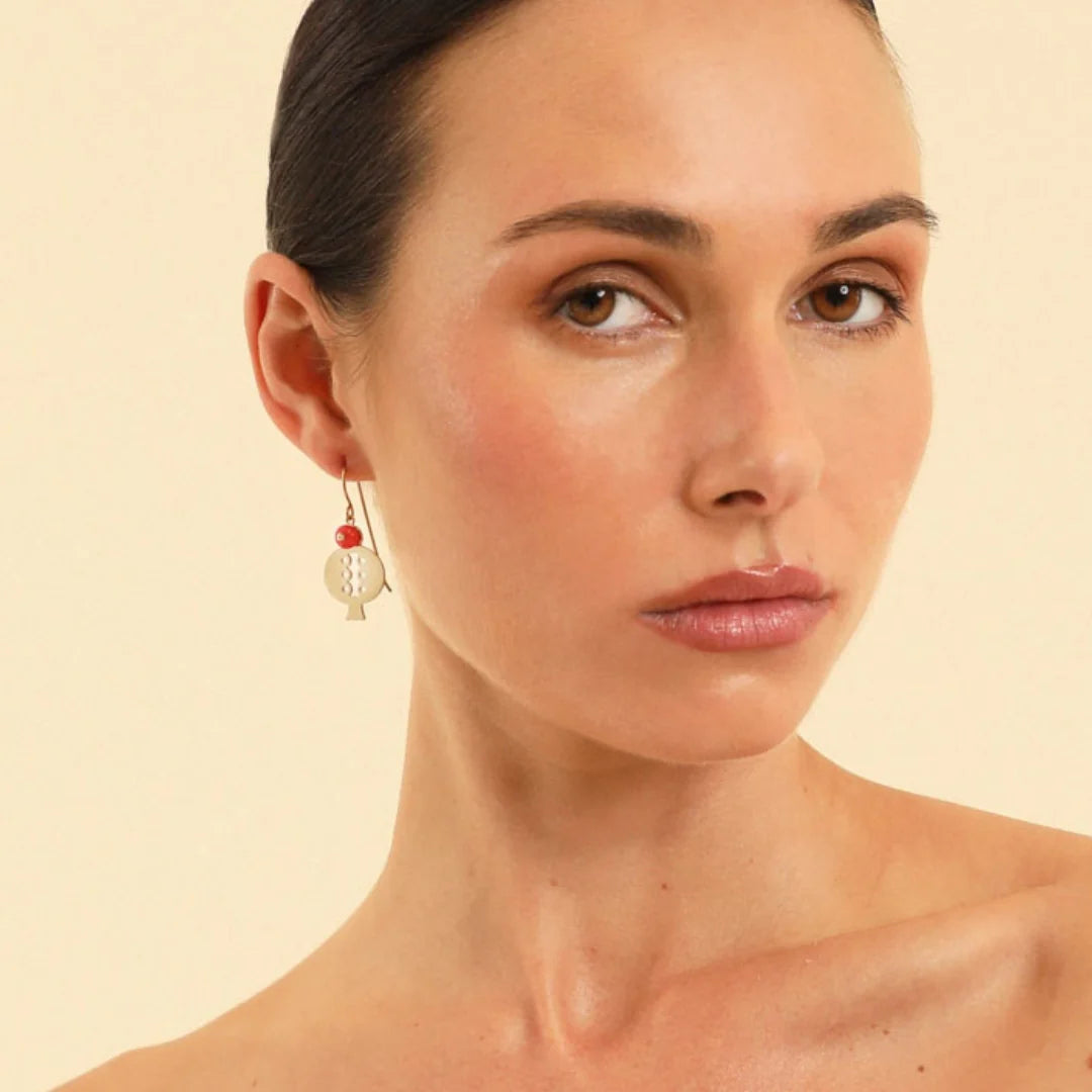 PICHULIK | Sephos Hook Earrings Coral