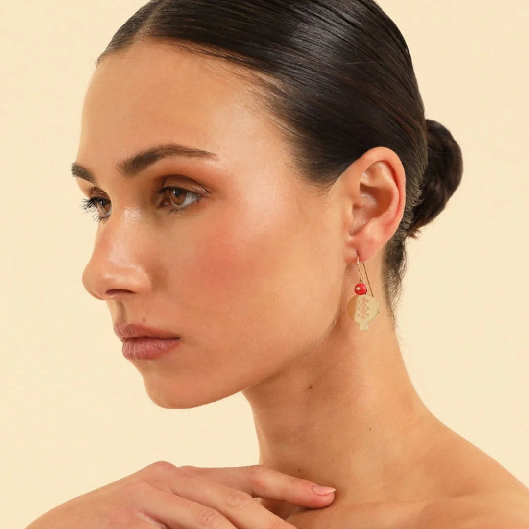 PICHULIK | Sephos Hook Earrings Coral