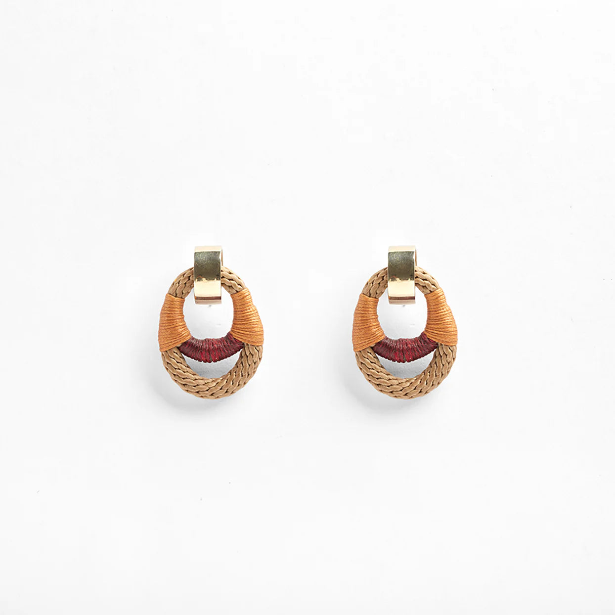 PICHULIK | Vessel Earrings Beige Camel Maroon