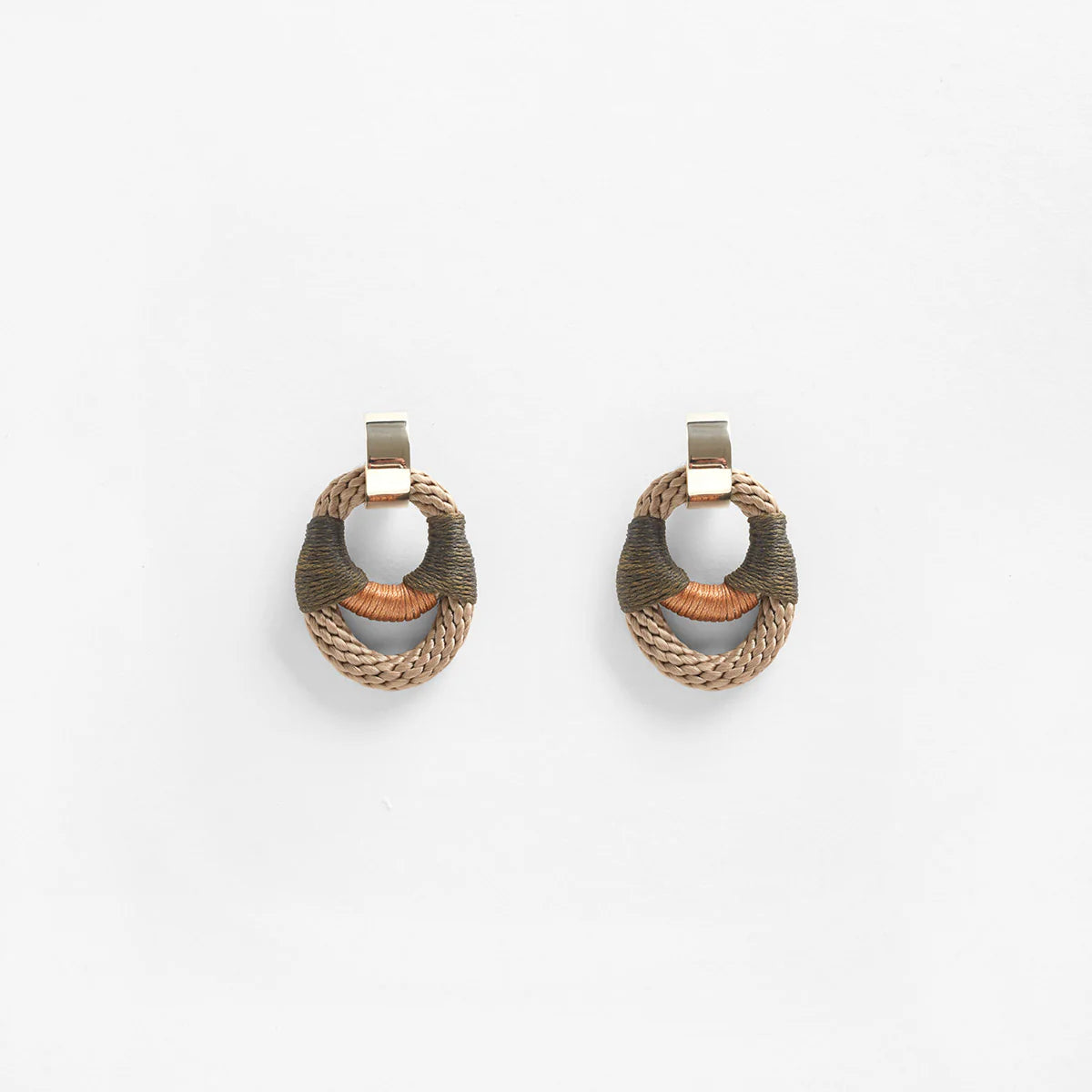 PICHULIK | Vessel Earrings Beige Olive Camel