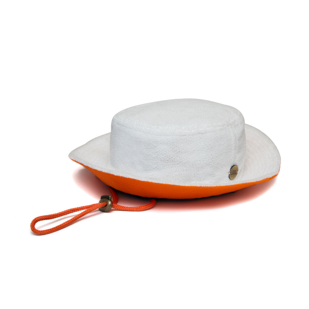 White Towelling Bucket Hat