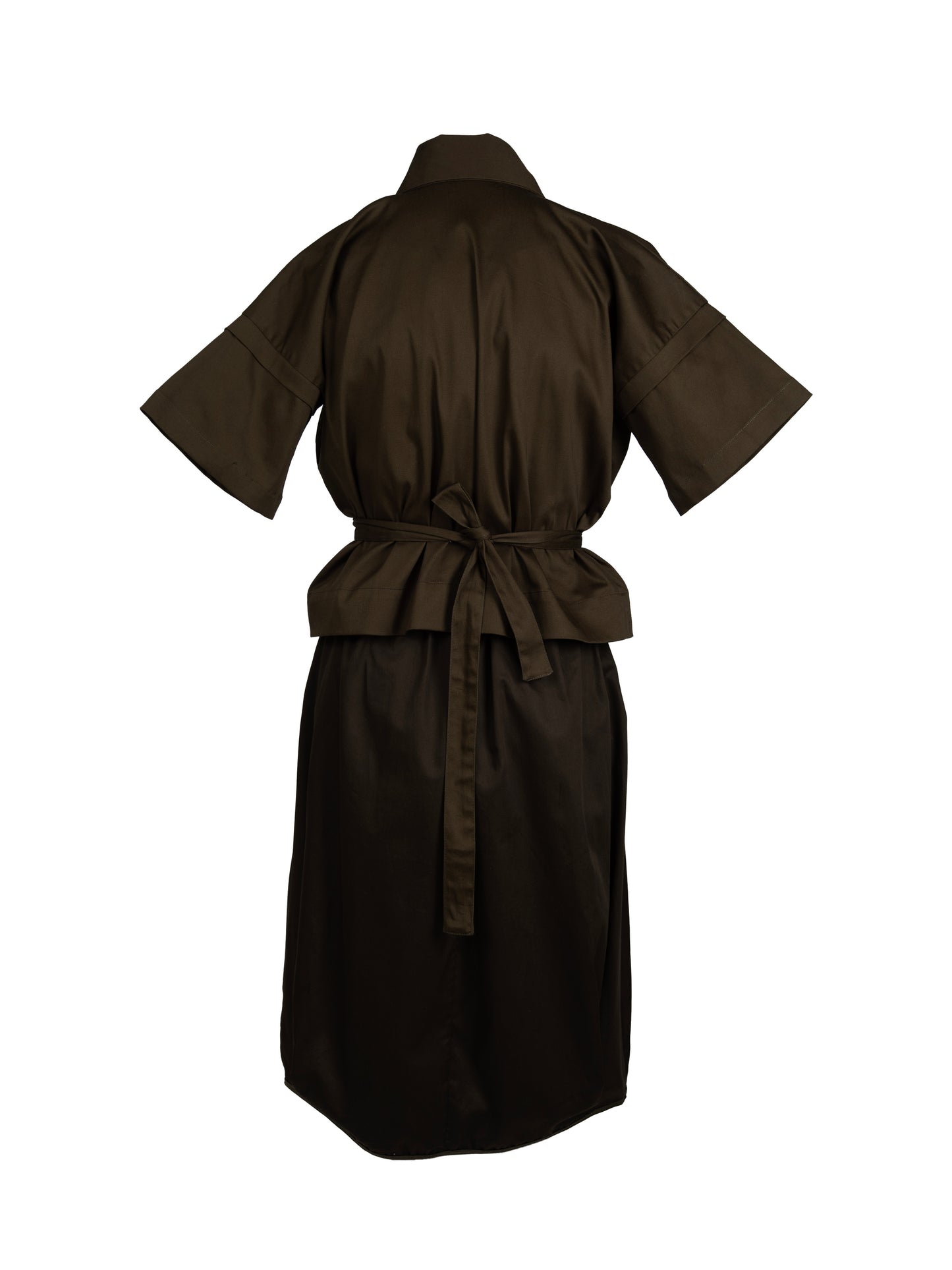 GUILLOTINE Cropped Kimono Day to Night | Dark Olive
